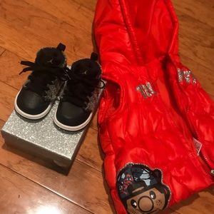 Baby shoes- baby hooded vest-